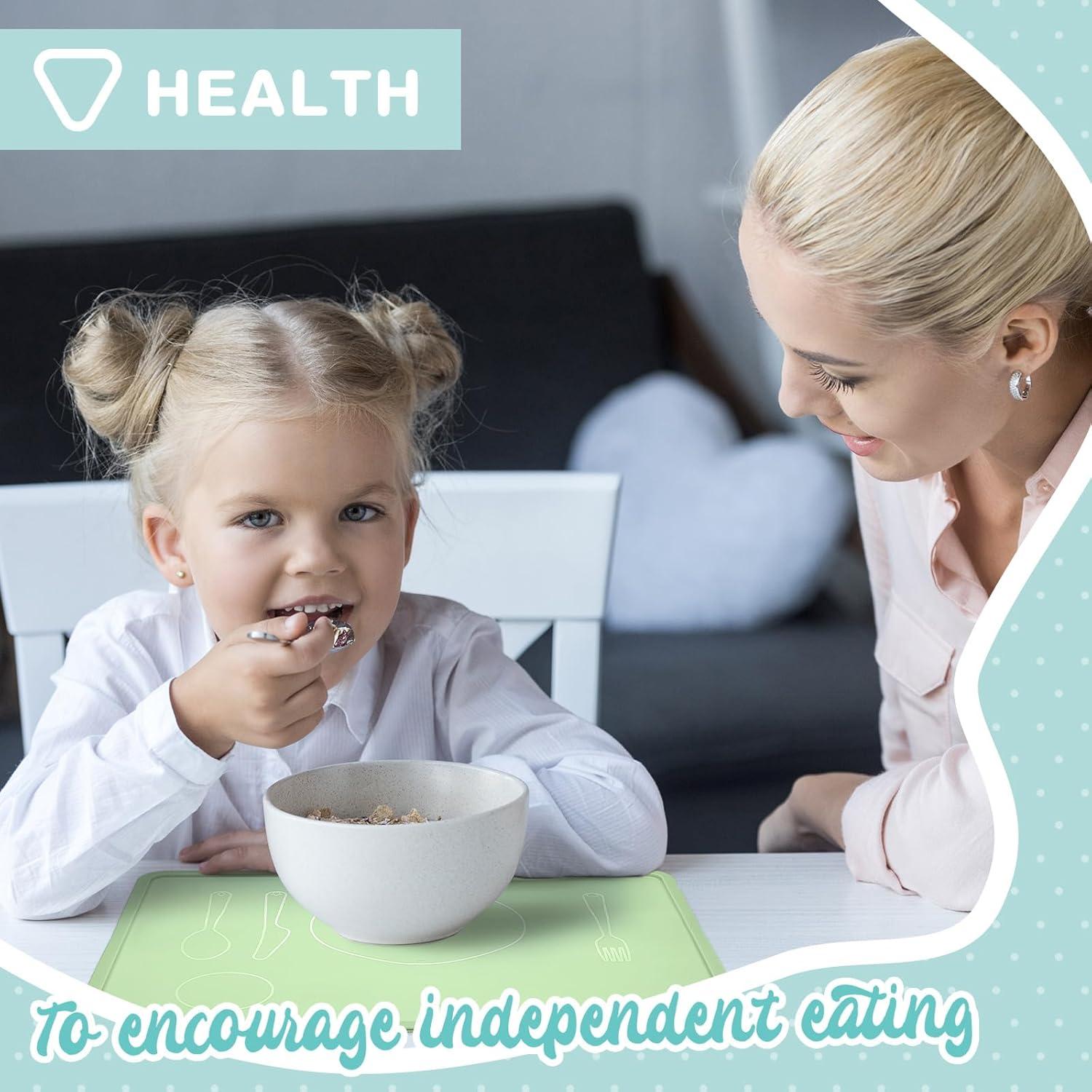 Manteles de Silicona Zhehao 4 Pcs 40x30 cm para Bebés