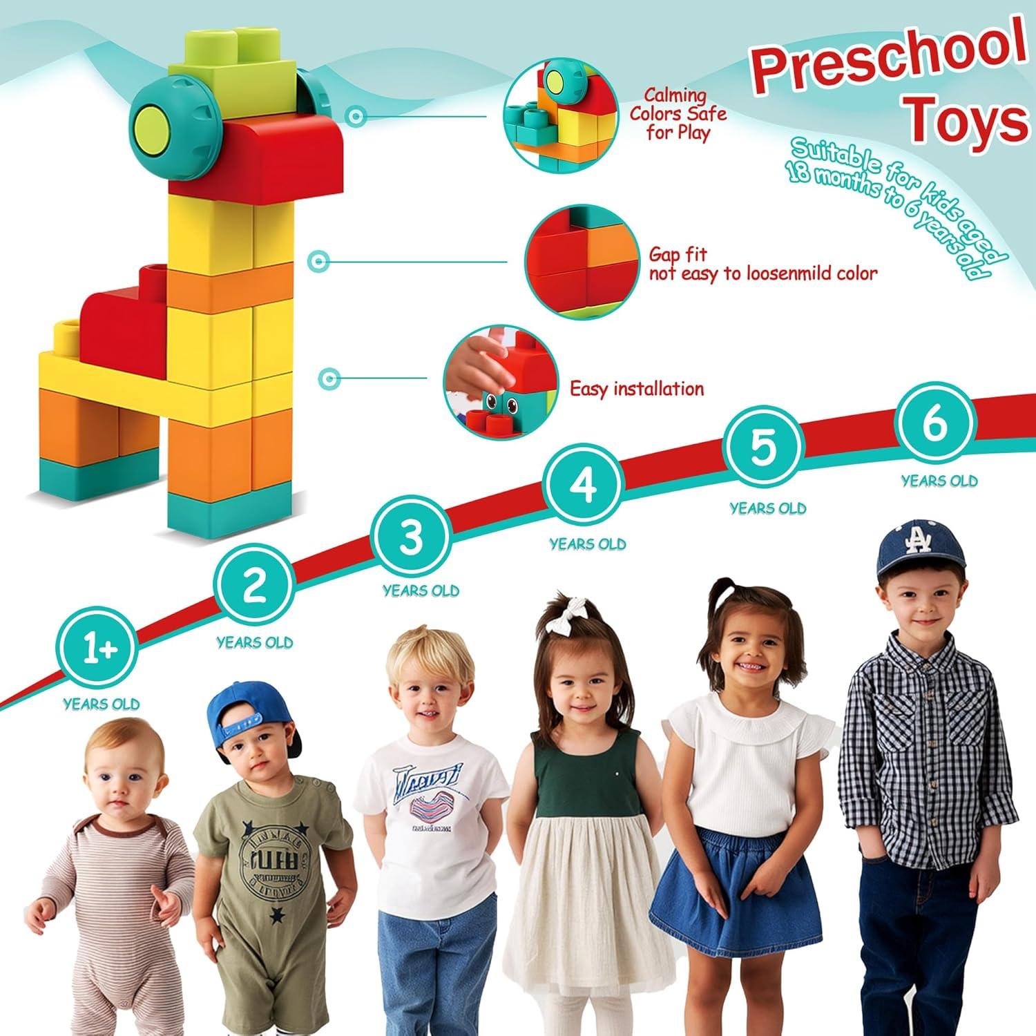 Bloques de Construcción Suaves ROHSCE 42 Piezas para Bebés