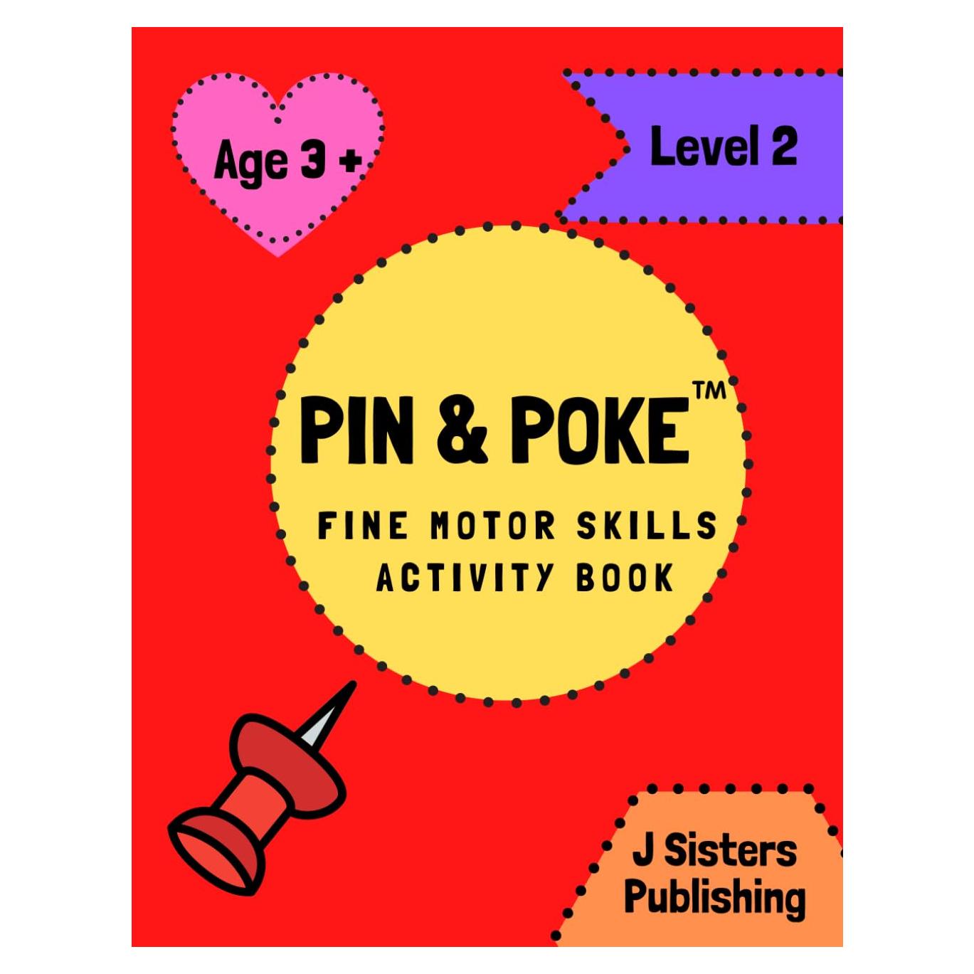 Pin & Poke Fine Motor Skills Activity Book Level 2: For Toddlers and Kids Ages 3+ with Shapes and Complex Designs Popular Activity in Montessori Classroom, Toddler Activity Book