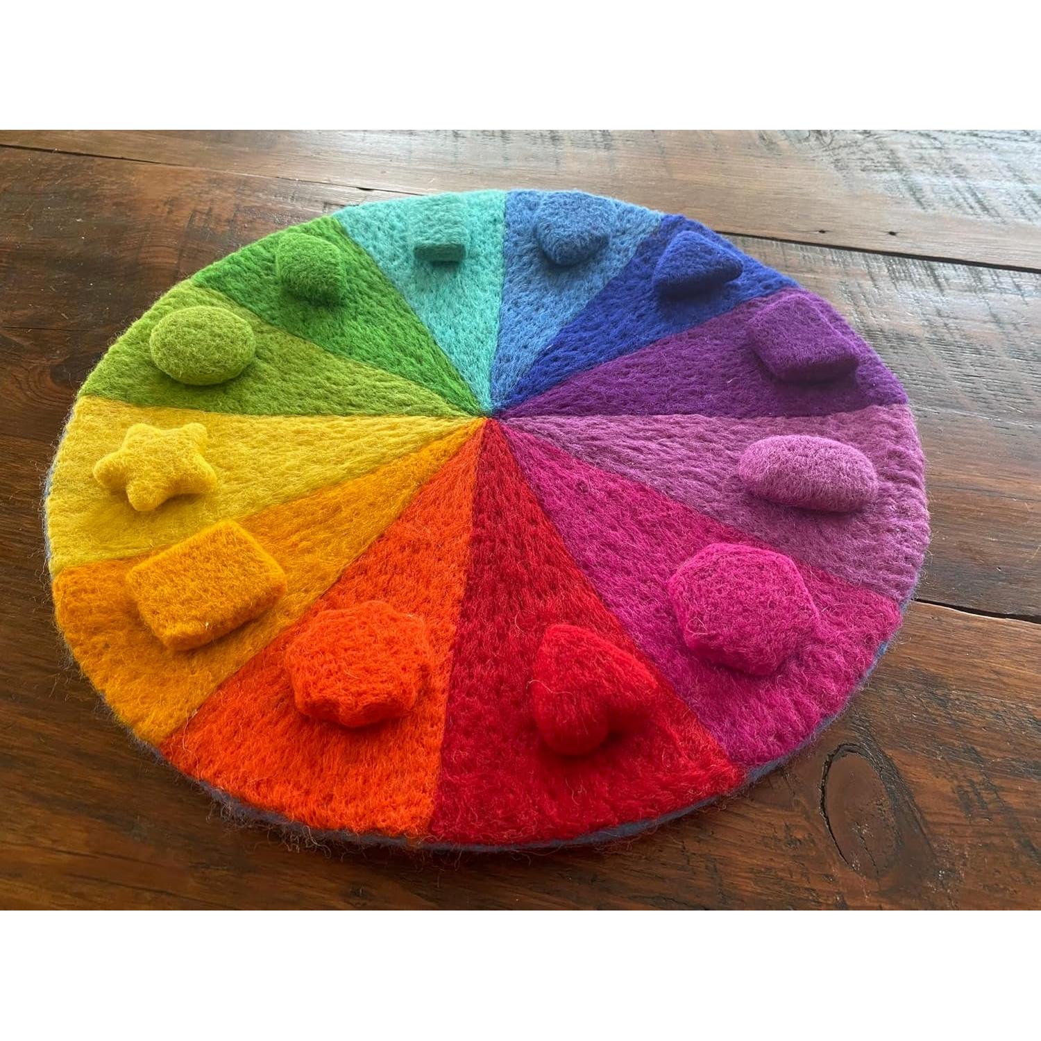 Set de Formas de Fieltro Arcoíris Wildflower | 100% Lana Pura