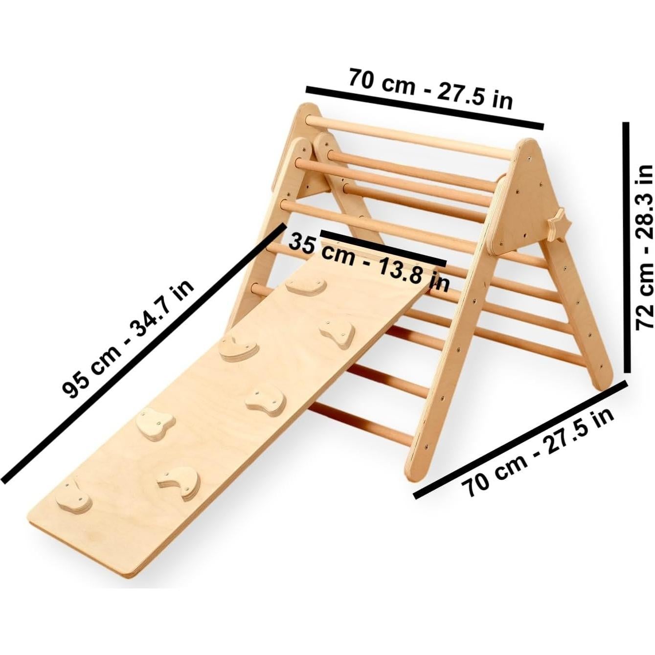 Triángulo de Escalada KIDODIDO de Madera Plegable para Niños