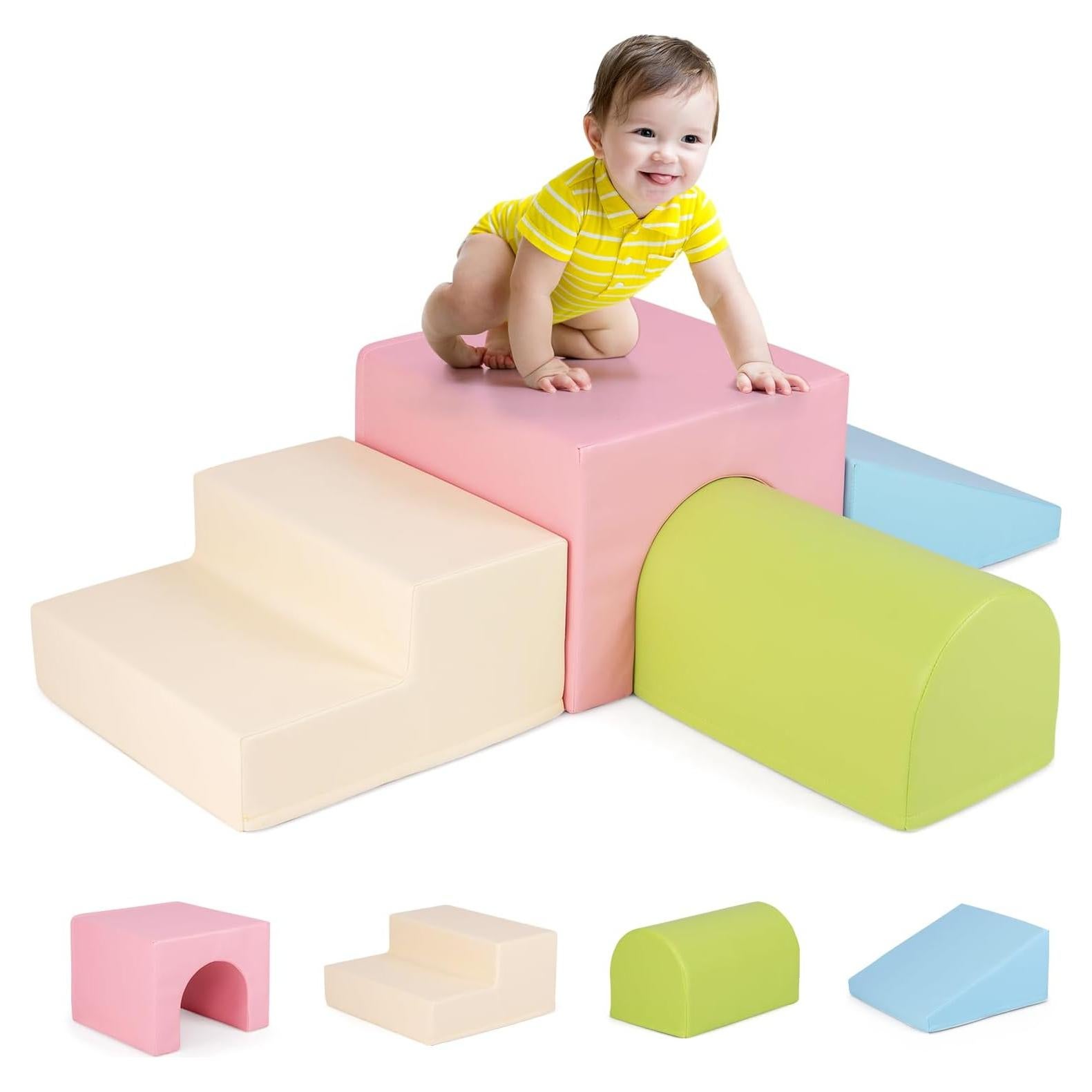 Set de Juego de Escalada HONEY JOY 4 Piezas Rosa para Niños