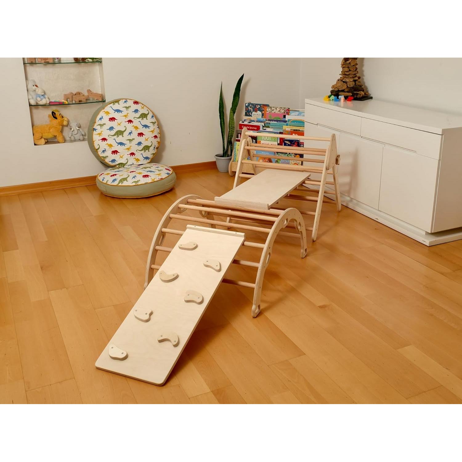 Conjunto de Escalada Montessori Kidodido con 2 Rampas - Parque Infantil