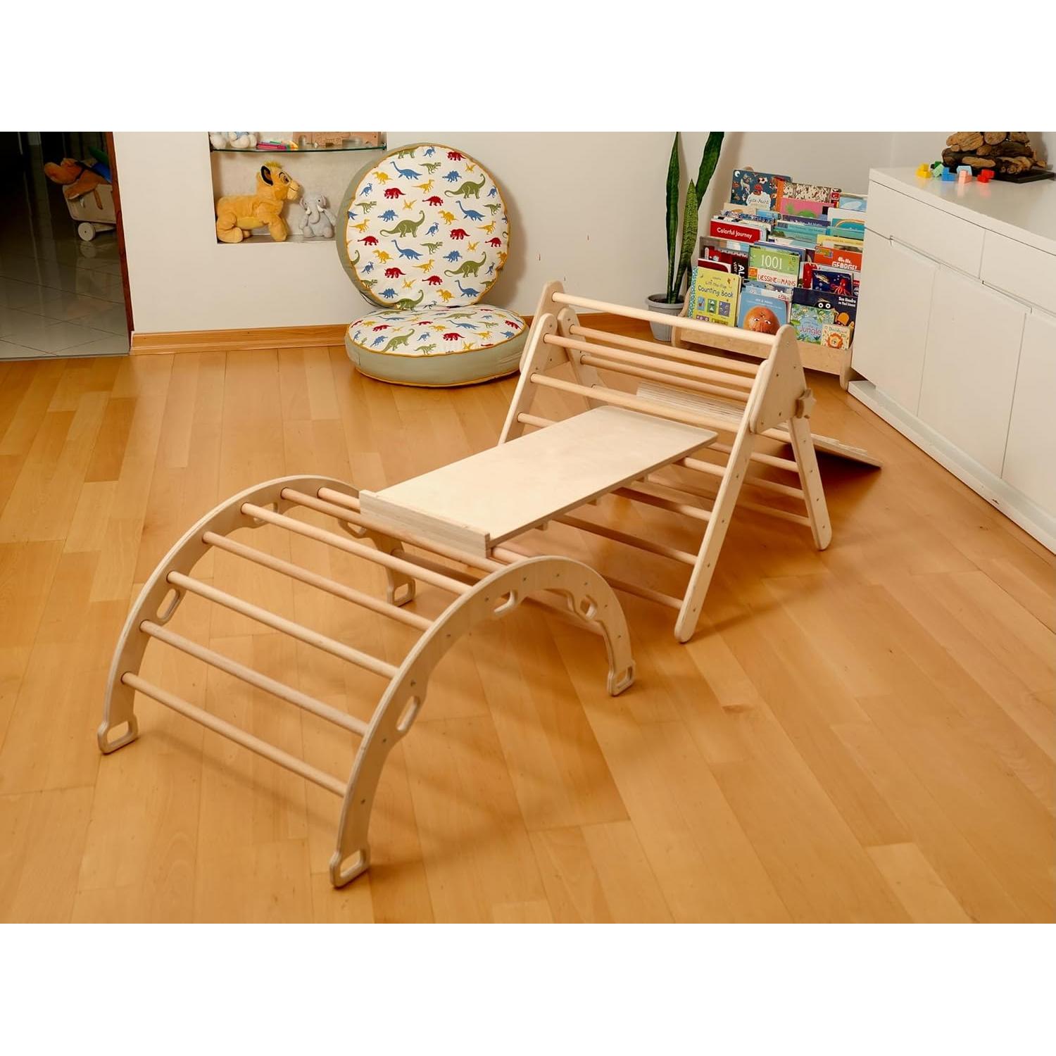 Conjunto de Escalada Montessori Kidodido con 2 Rampas - Parque Infantil