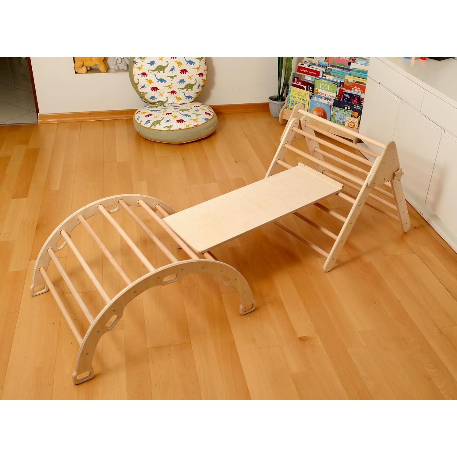 Juego de Escalada Montessori Kidodido - Triángulo, Rampa y Almohada