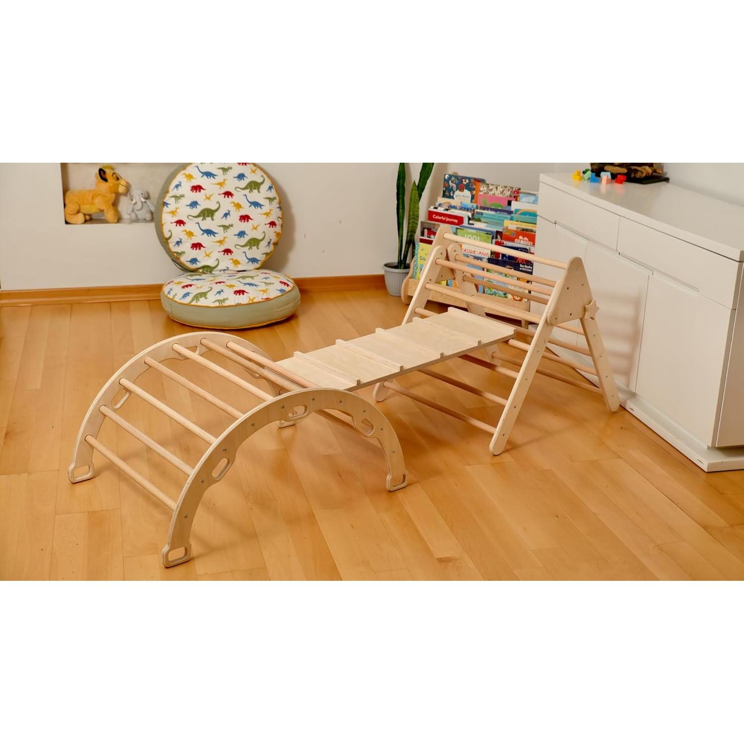 Juego de Escalada Montessori Kidodido - Triángulo, Rampa y Almohada