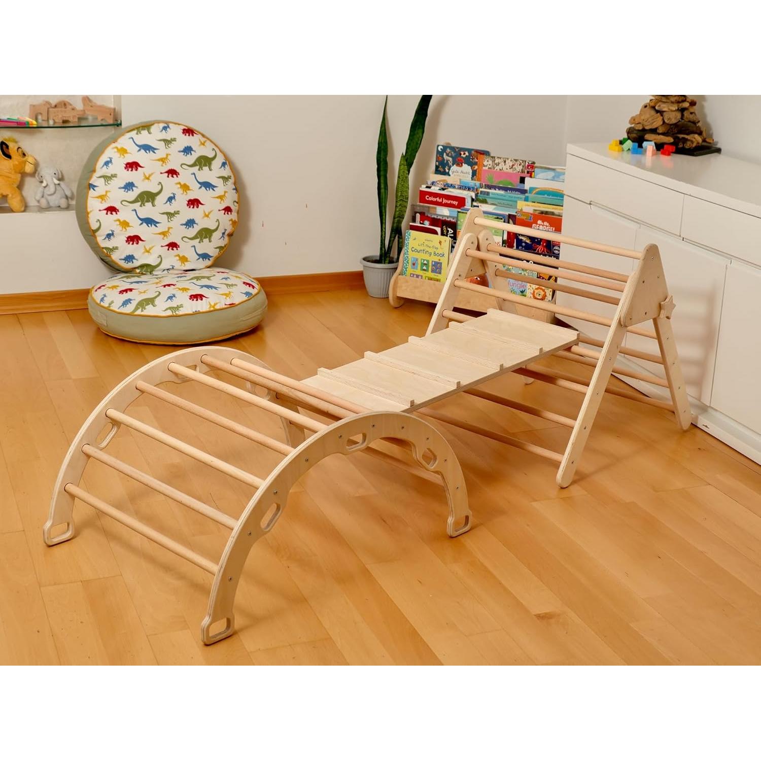 Juego de Escalada Montessori Kidodido - Triángulo, Rampa y Almohada
