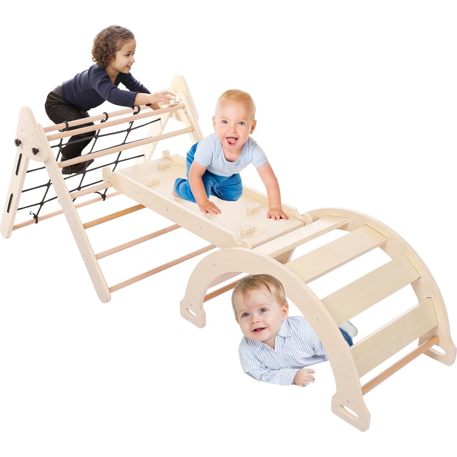 Set de Escalada Triangular Plegable PtioHavn para Niños 1-3 Años