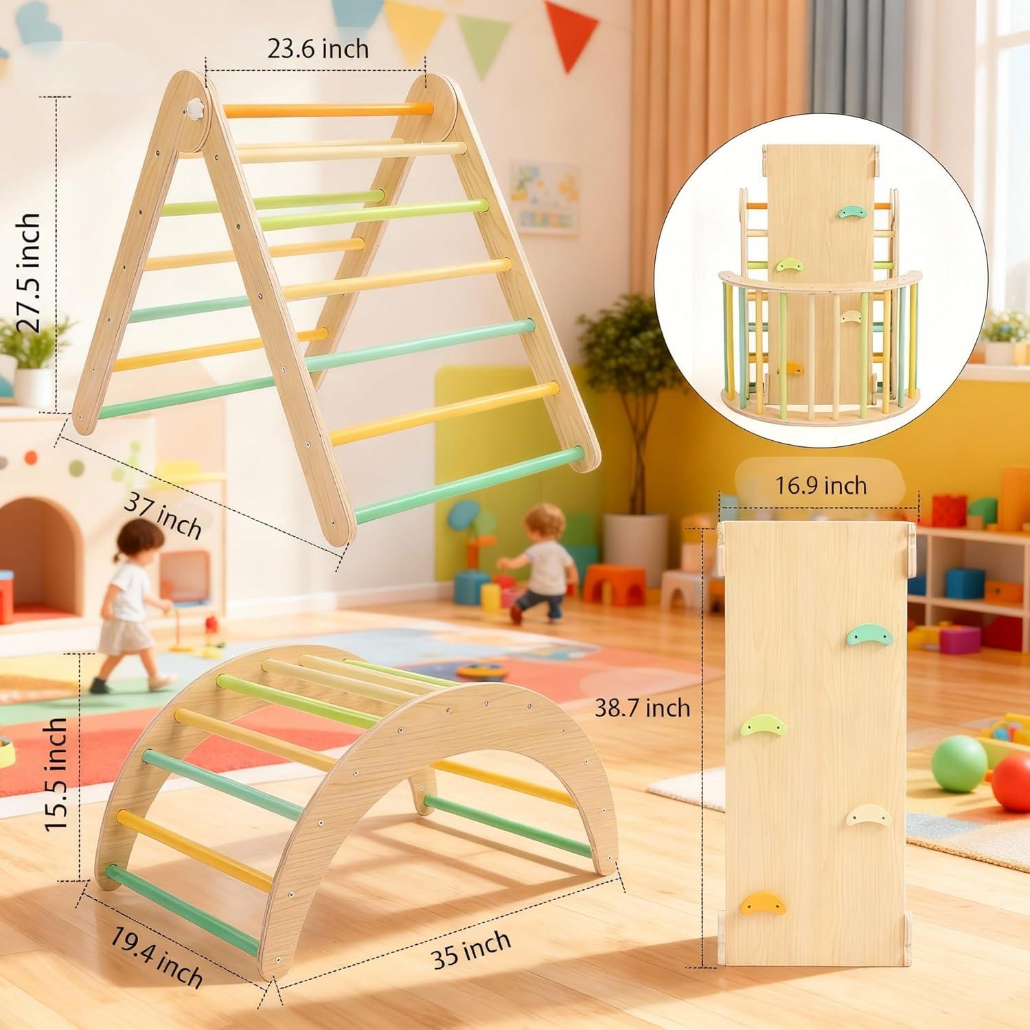 Conjunto de Escalada Triangular KODMIS 7 en 1 Plegable Multicolor