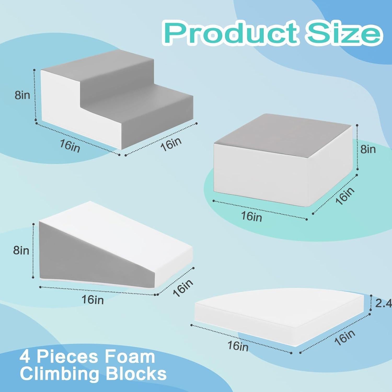 Bloques de Escalada de Espuma TODIBY para Niños 3+ - 4 Piezas