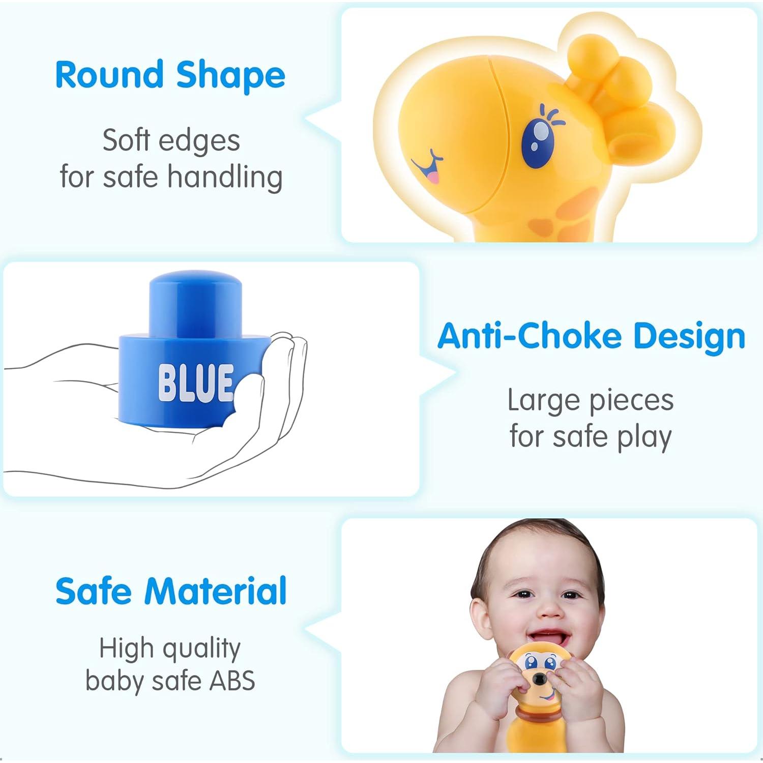 Set de Bloques de Construcción Montessori iPlay, iLearn 30.5x14x7.6cm