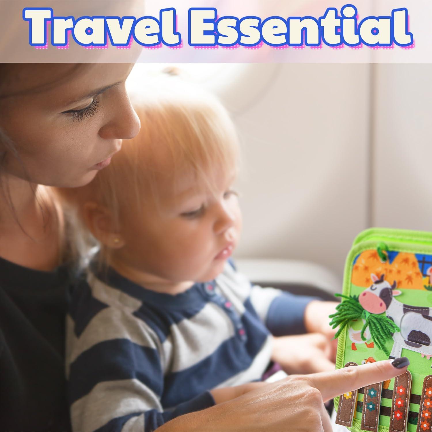 Libro Ocupado Montessori de Granja para Niños 2-3 Años