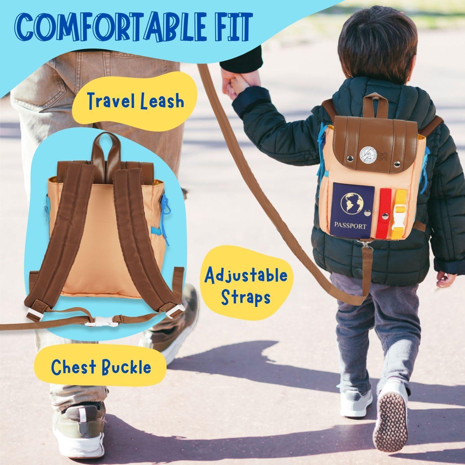 Mochila Ocupada Velladventure para Niños 1-3 Años, Juguetes Montessori