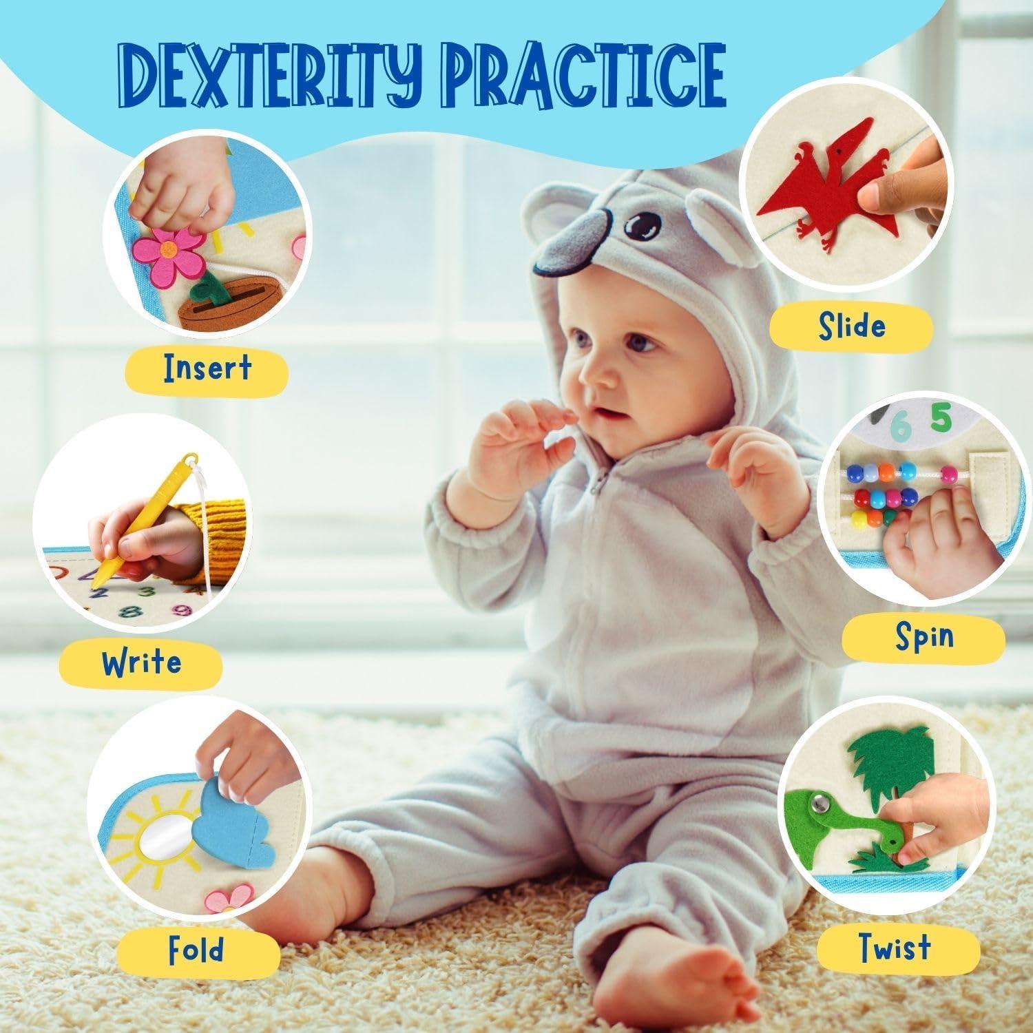 Mochila Ocupada Velladventure para Niños 1-3 Años, Juguetes Montessori