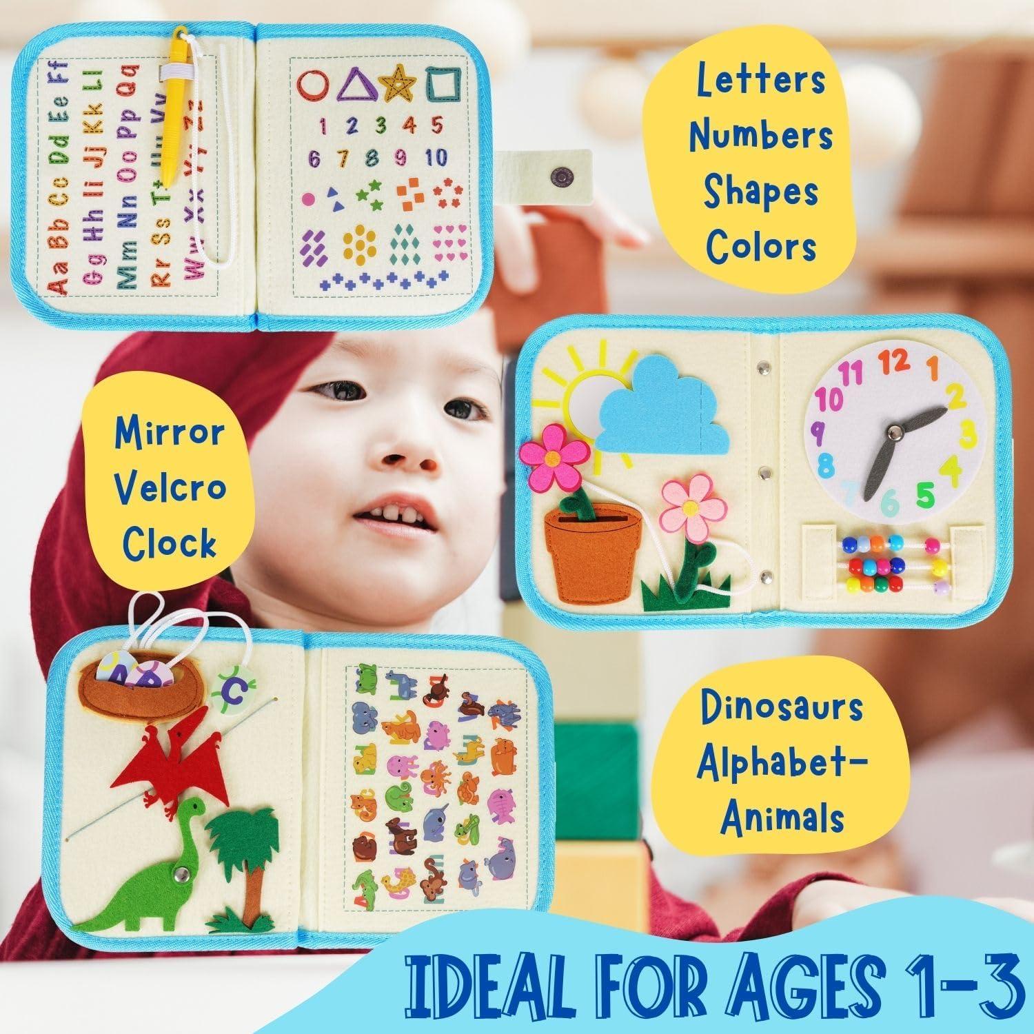 Mochila Ocupada Velladventure para Niños 1-3 Años, Juguetes Montessori