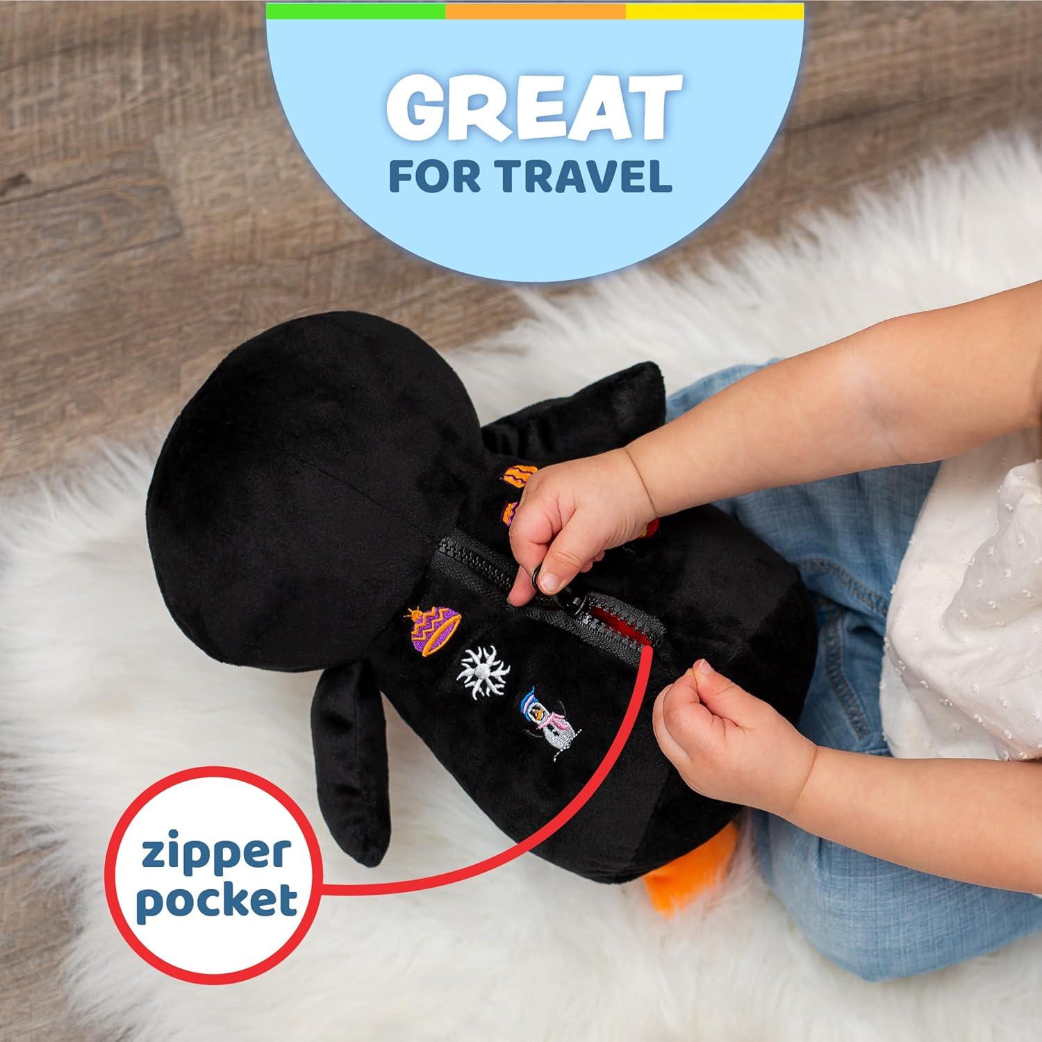 Juguete Sensorial Pingüino de Nieve Buckle Toy 28x15 cm