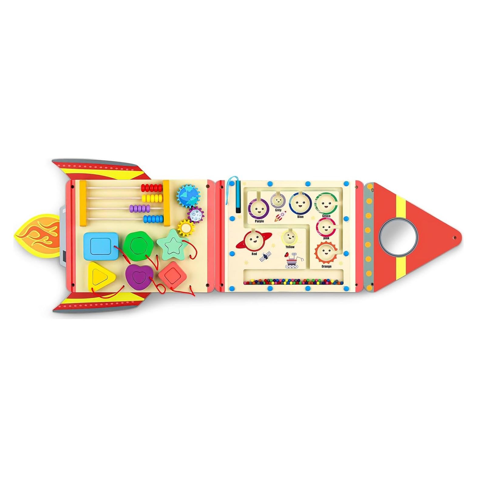 Panel Sensorial Montessori Hdsahdok 3 en 1 para Niños 1-3 Años