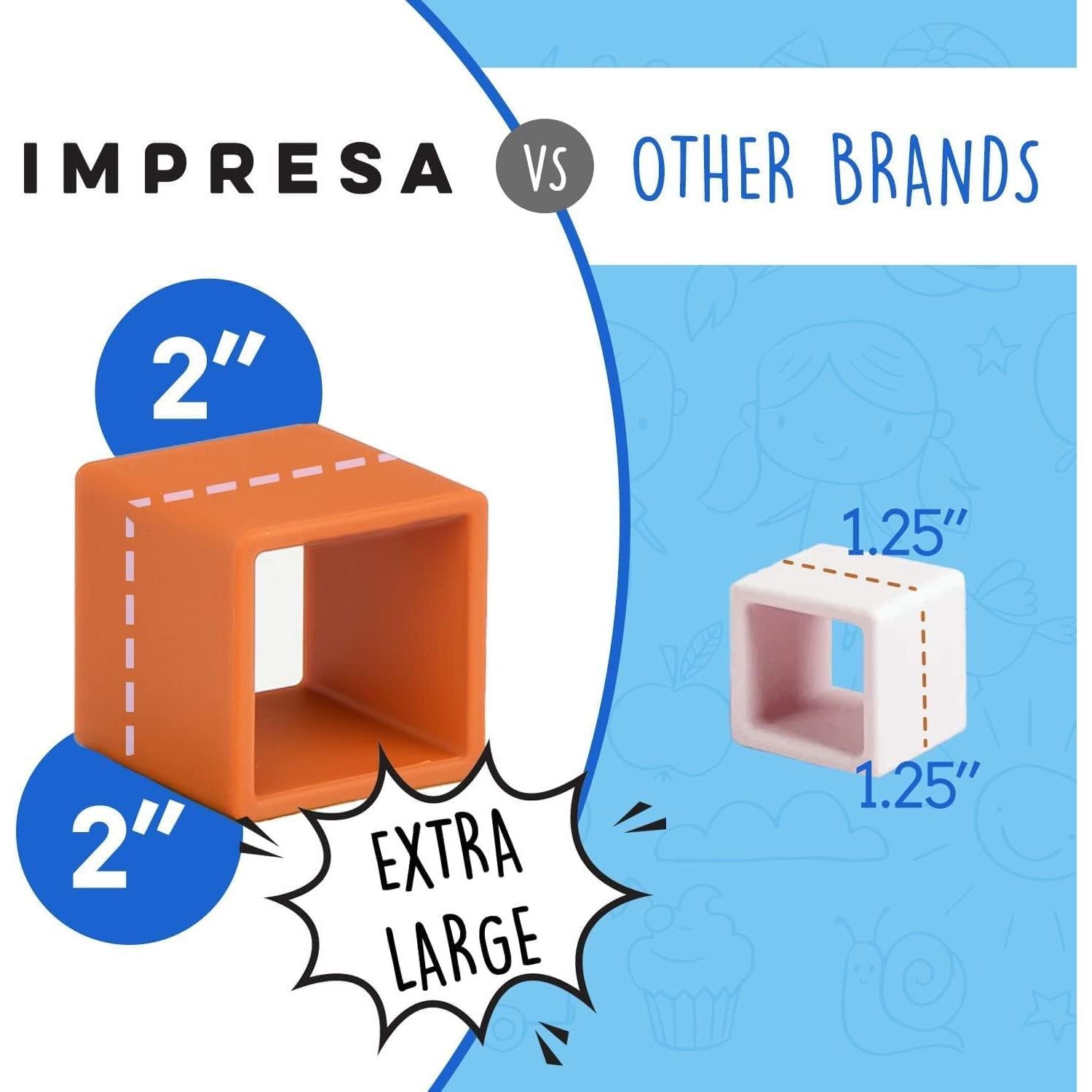 Bloques de Construcción Baby IMPRESA 12 Pack Silicona Multicolor