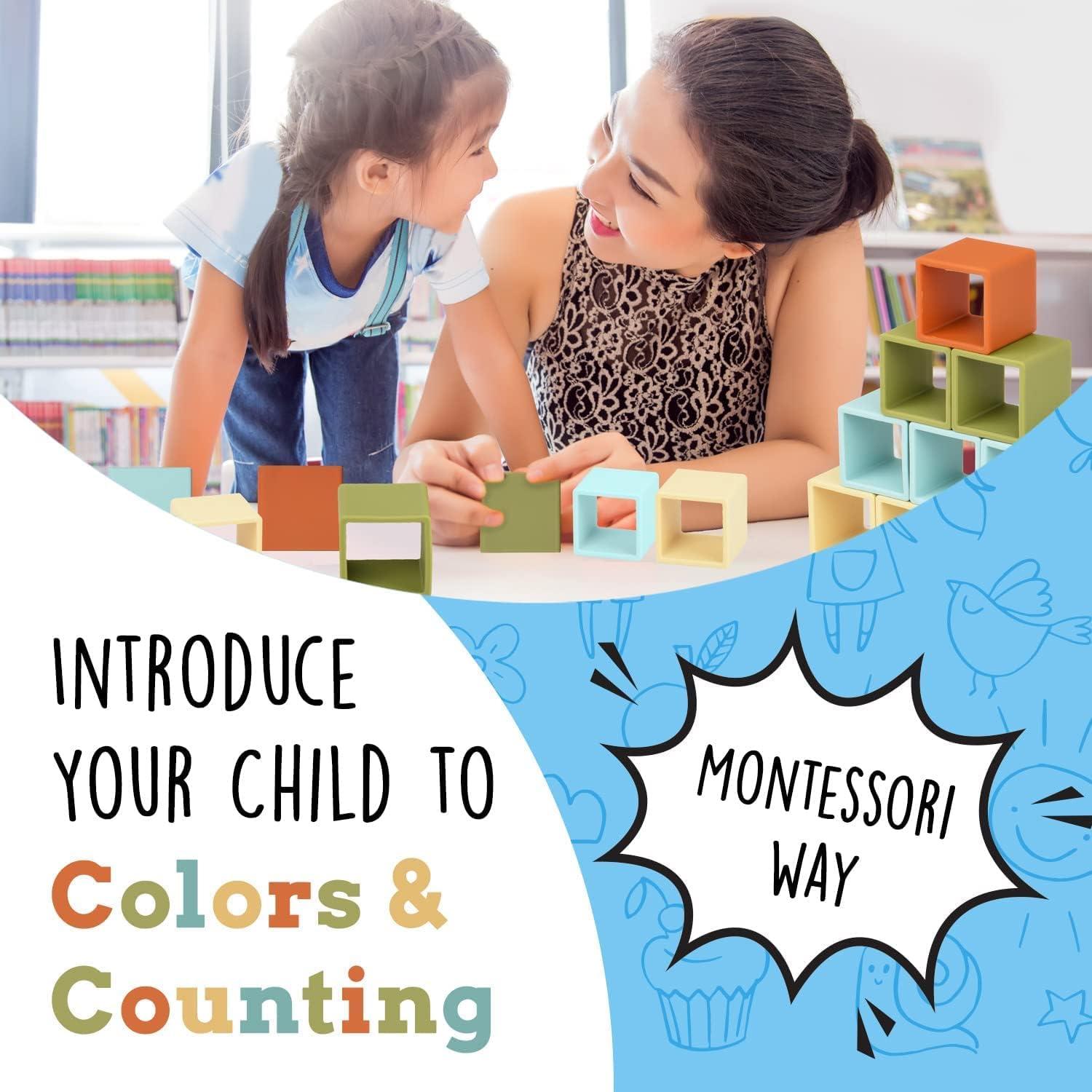 Bloques de Construcción Baby IMPRESA 12 Pack Silicona Multicolor