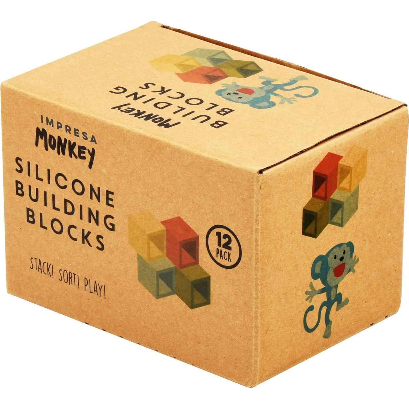 Bloques de Construcción Baby IMPRESA 12 Pack Silicona Multicolor