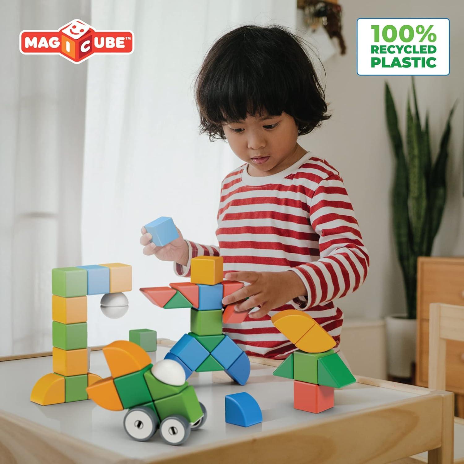 Geomag MagiCube 32 Piezas Bloques Magnéticos para Niños 1-5 Años