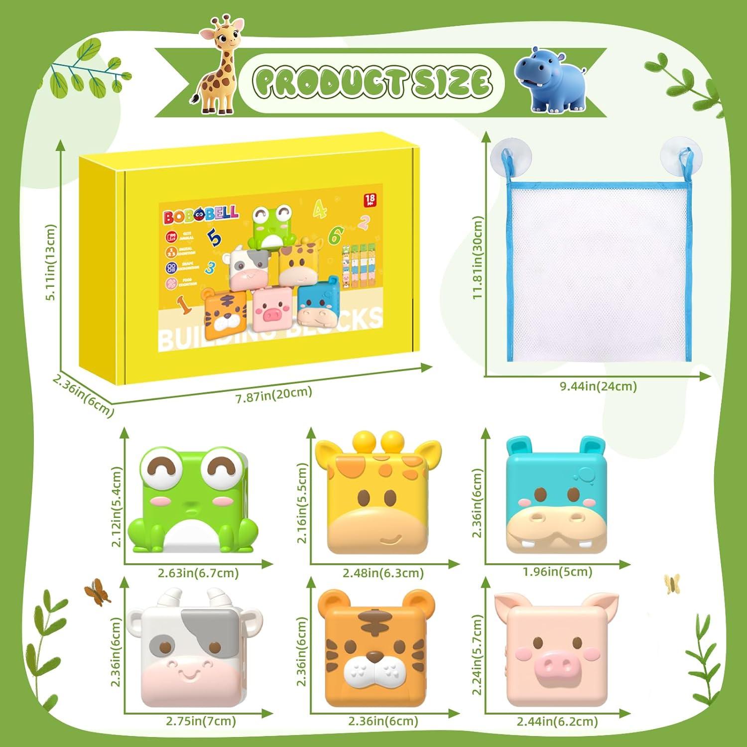 Juego de Bloques Apilables de Silicona para Bebés 18 Meses