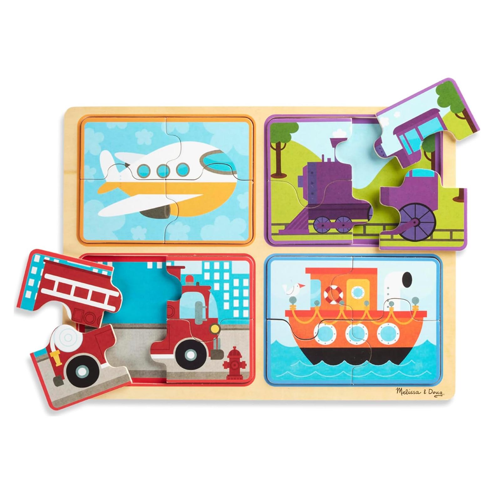 Rompecabezas de Madera Melissa & Doug Vehículos 4 Piezas