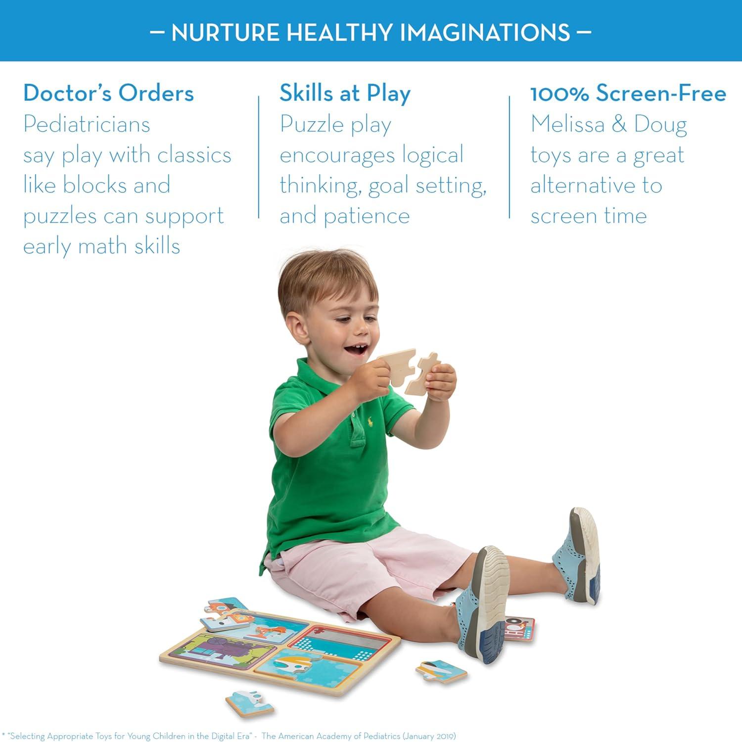 Rompecabezas de Madera Melissa & Doug Vehículos 4 Piezas