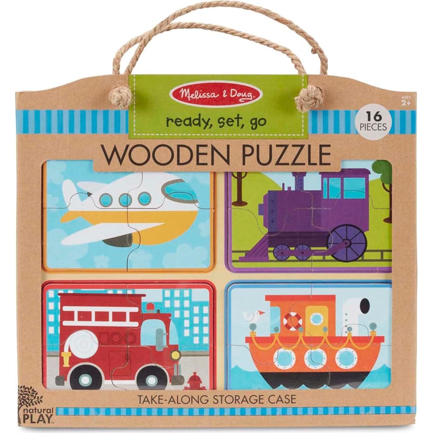 Rompecabezas de Madera Melissa & Doug Vehículos 4 Piezas