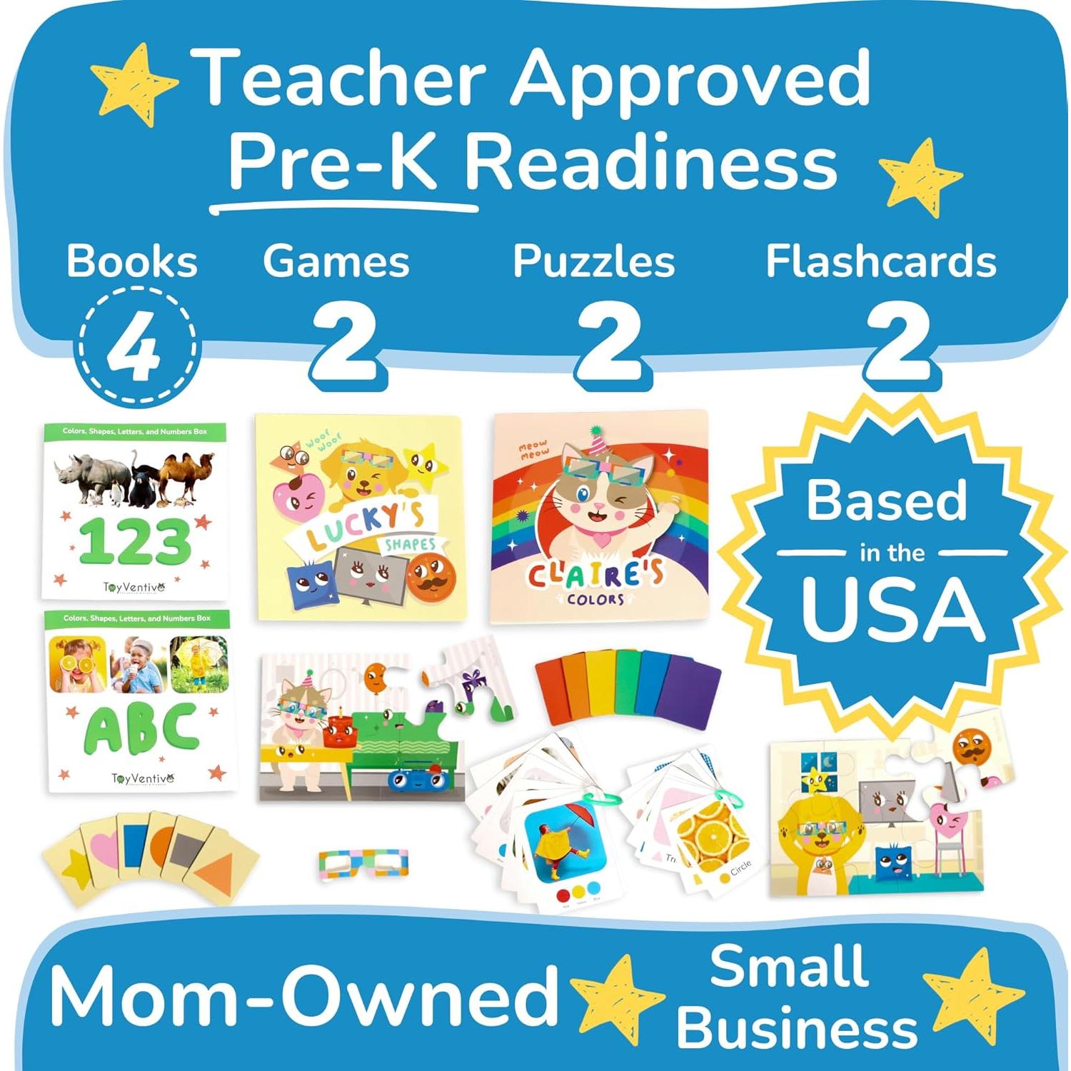 Conjunto Educativo TOYVENTIVE - Libros, Tarjetas y Rompecabezas