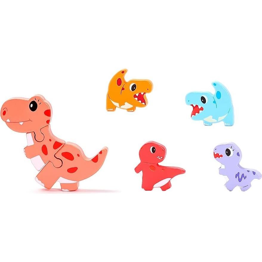 Rompecabezas de Madera Montessori GRINNNIE Dinosaurios 5 Huevos