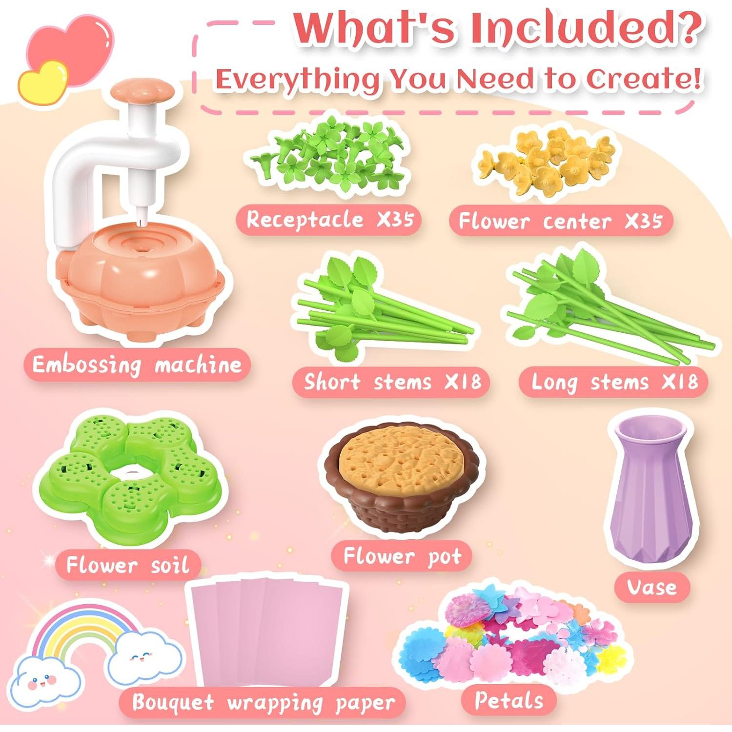 Kit de Manualidades de Flores Kufanda para Niños 4-8 Años