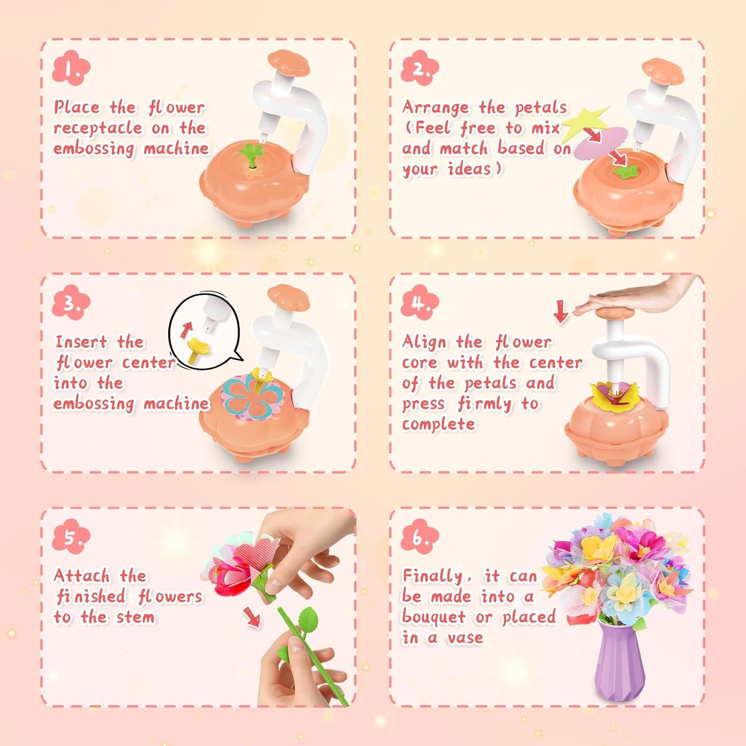 Kit de Manualidades de Flores Kufanda para Niños 4-8 Años