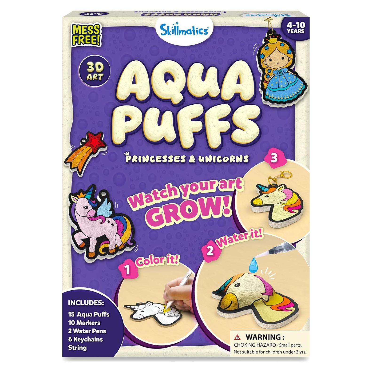 Kit de Arte 3D Skillmatics - Puffs de Agua Princesas y Unicornios