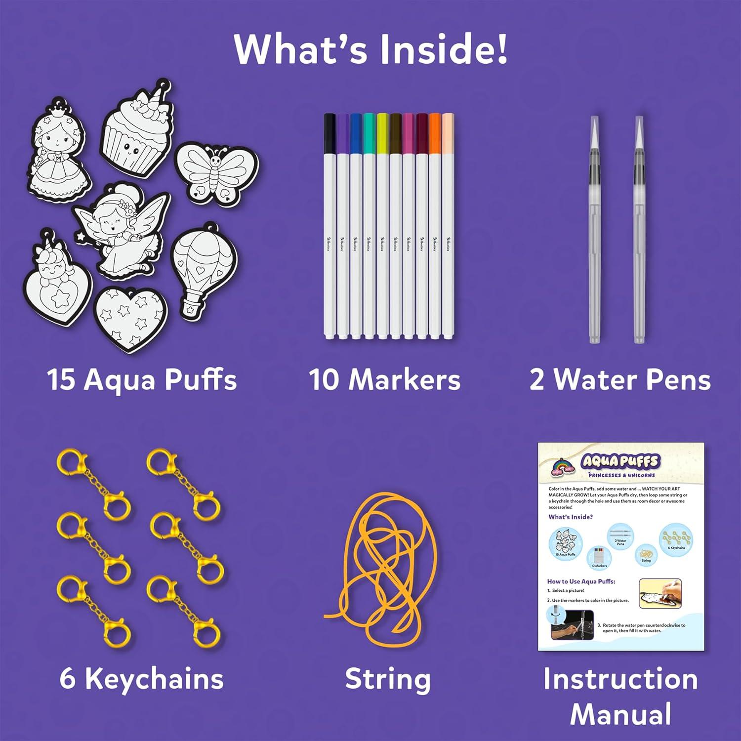 Kit de Arte 3D Skillmatics - Puffs de Agua Princesas y Unicornios