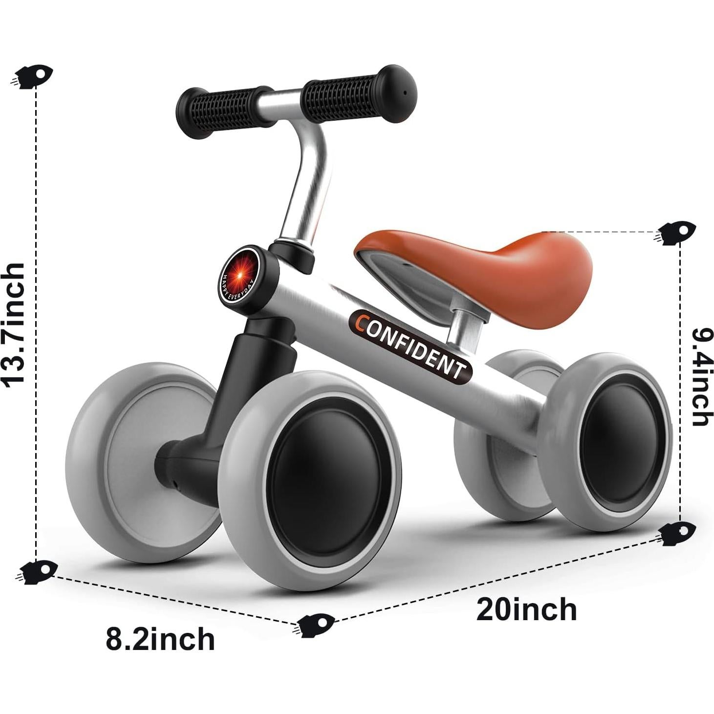 Bicicleta de Equilibrio Wdmiya para Bebés 1-3 Años Gris