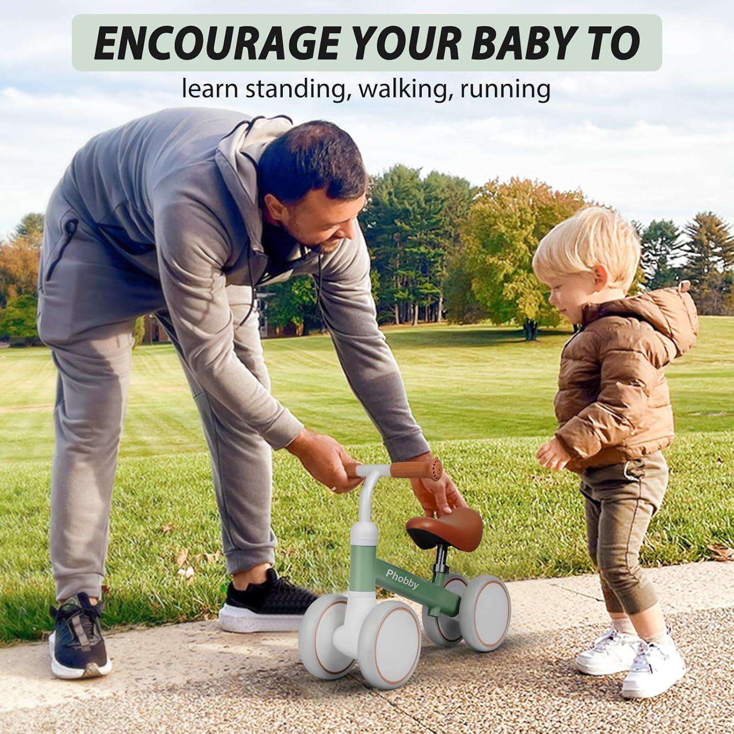 Bicicleta de Equilibrio Phobby para Bebés 12-24 Meses Verde