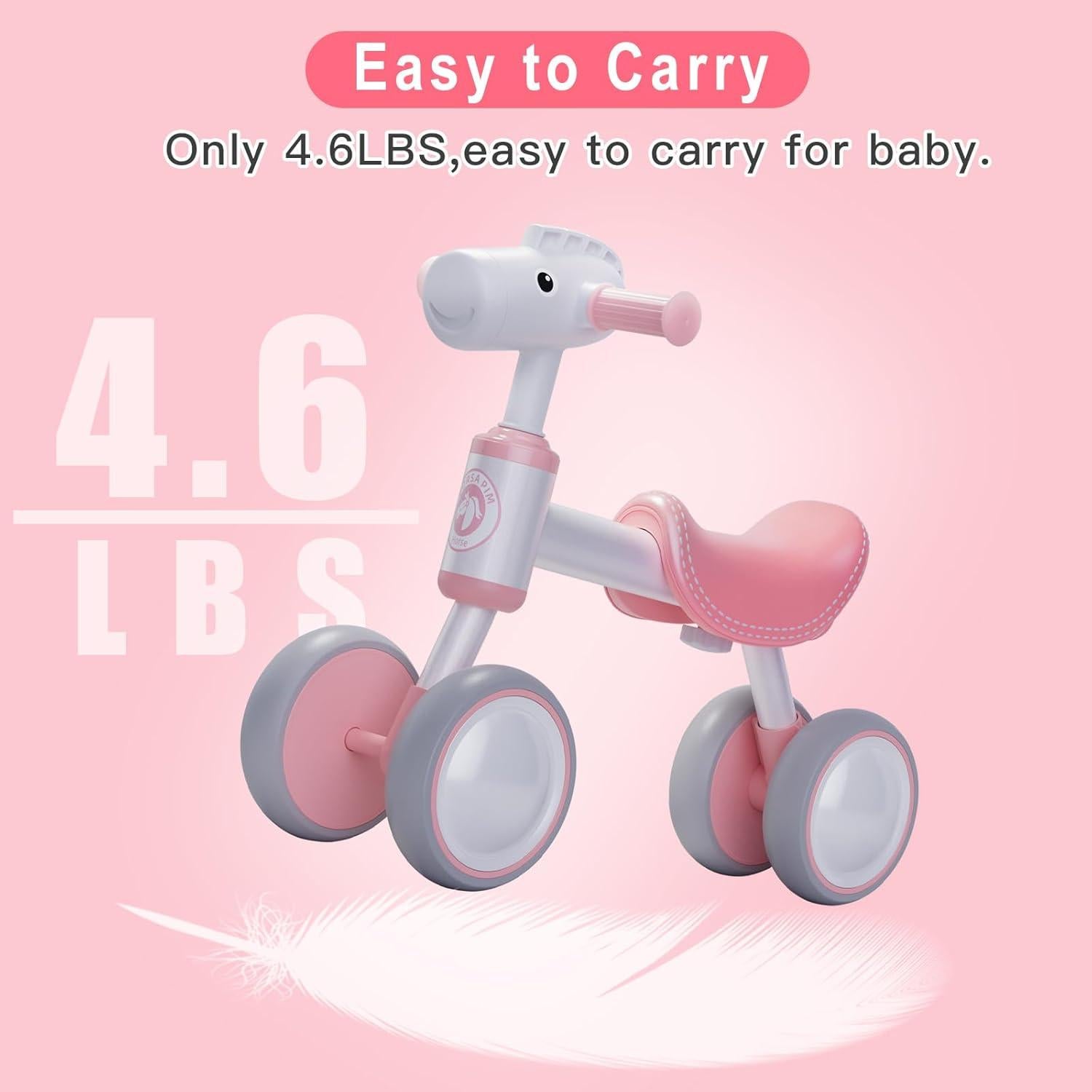Bicicleta de Equilibrio PerKidern Rosa 30.48 cm para Bebés 1-3 Años