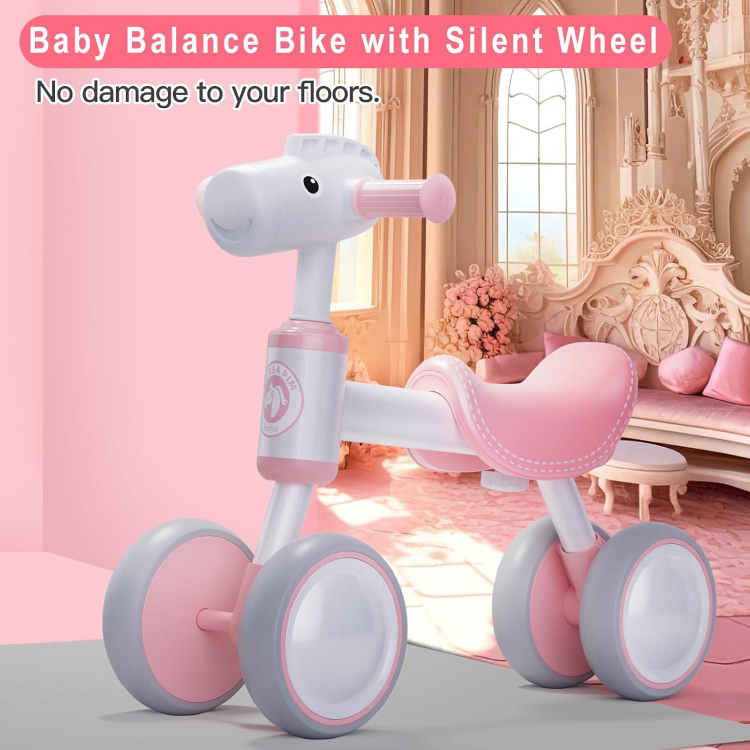 Bicicleta de Equilibrio PerKidern Rosa 30.48 cm para Bebés 1-3 Años
