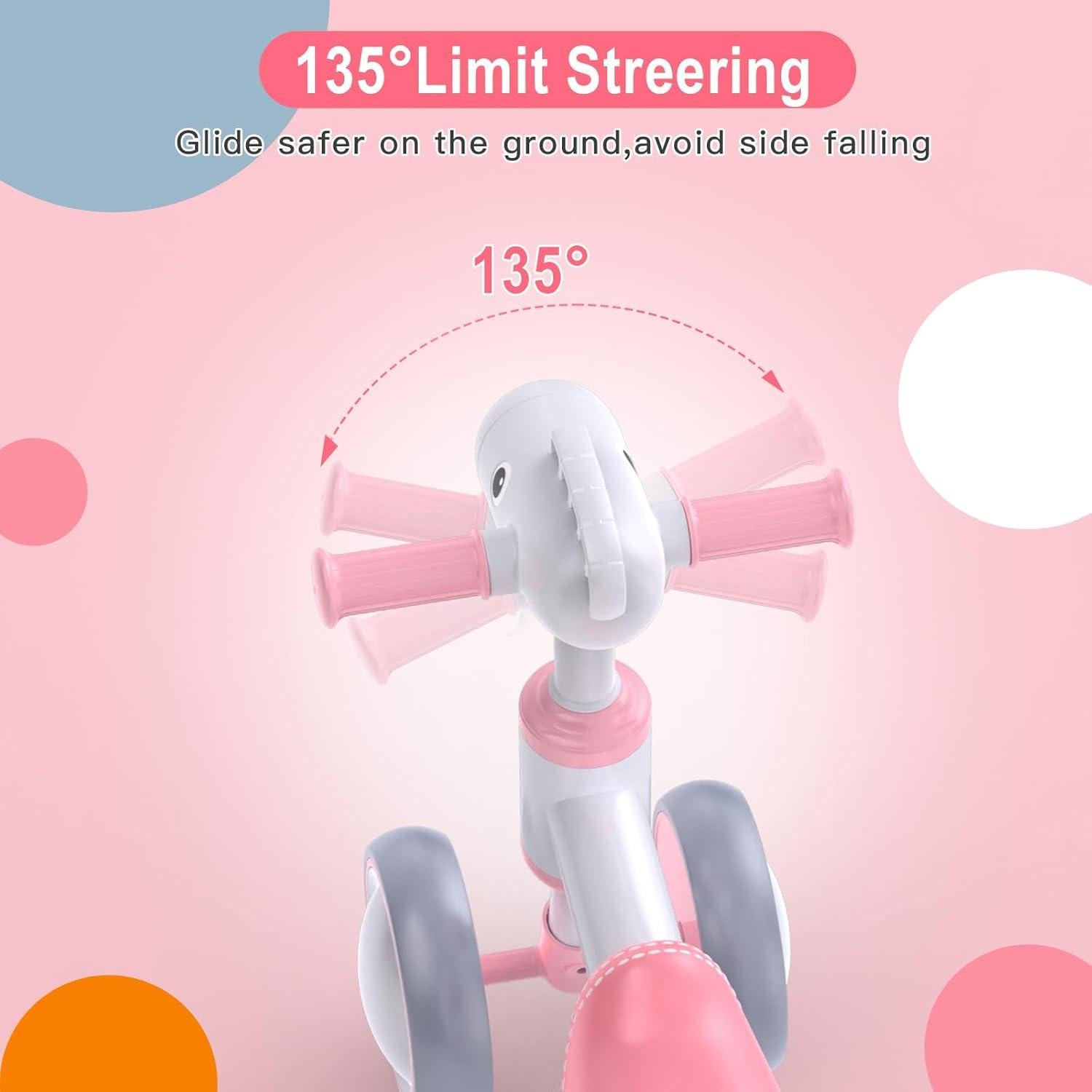 Bicicleta de Equilibrio PerKidern Rosa 30.48 cm para Bebés 1-3 Años