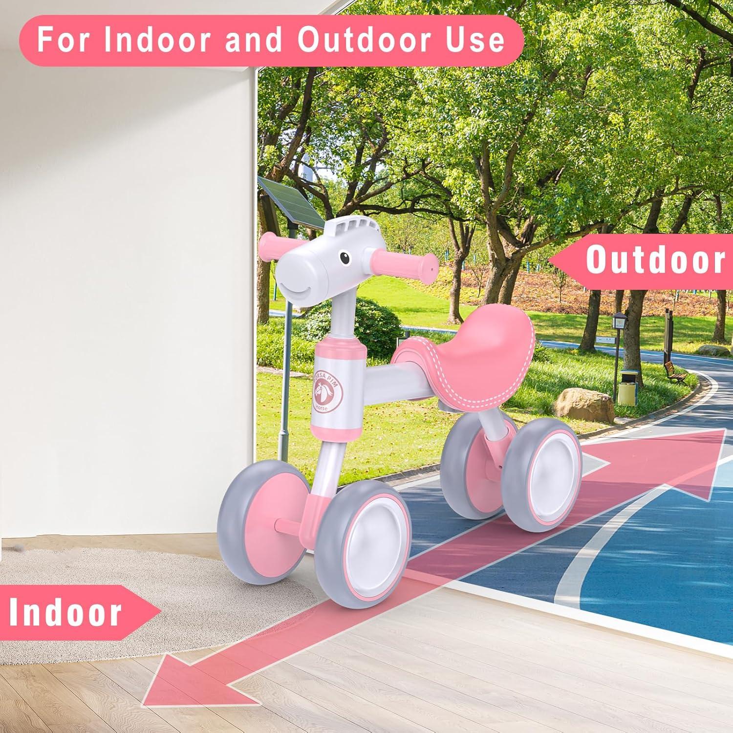 Bicicleta de Equilibrio PerKidern Rosa 30.48 cm para Bebés 1-3 Años