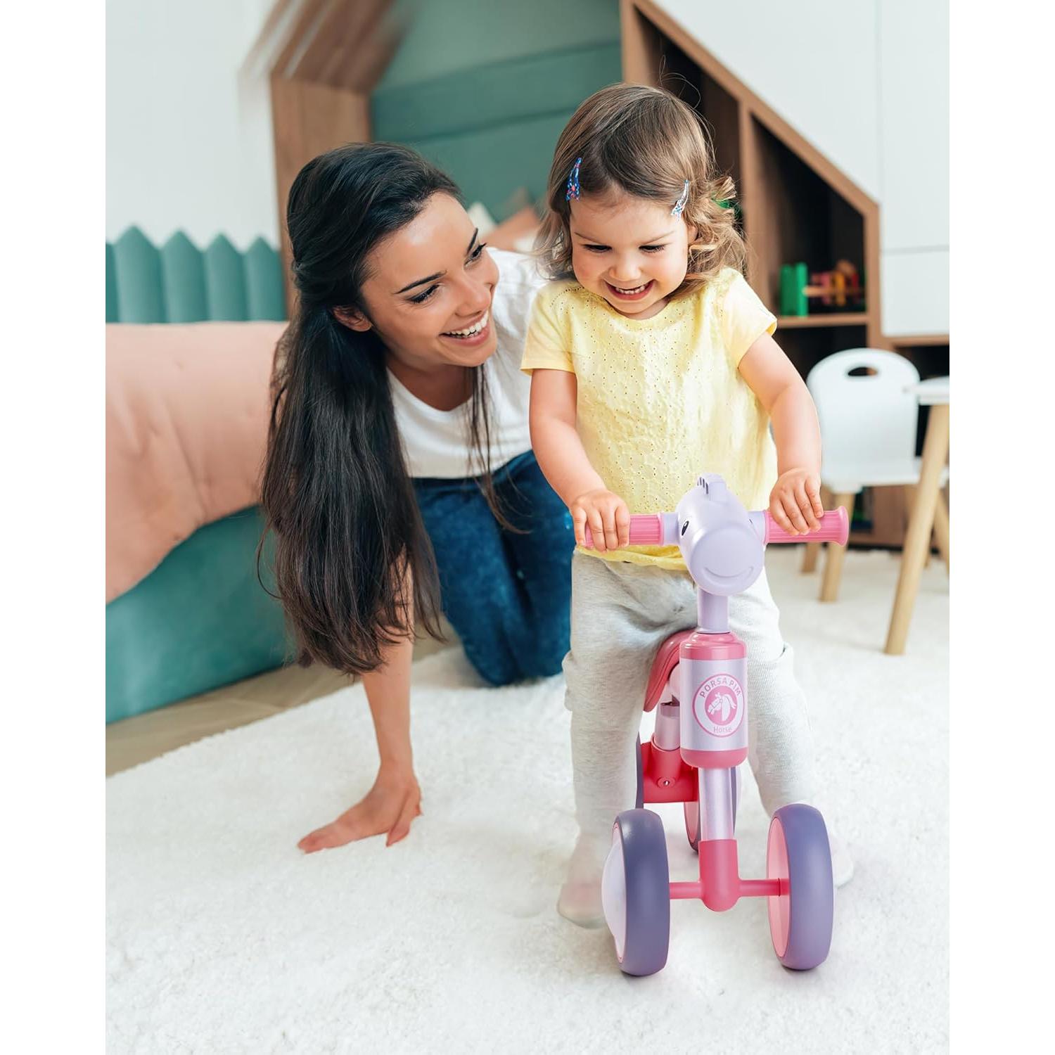 Bicicleta de Equilibrio PerKidern Rosa 30.48 cm para Bebés 1-3 Años