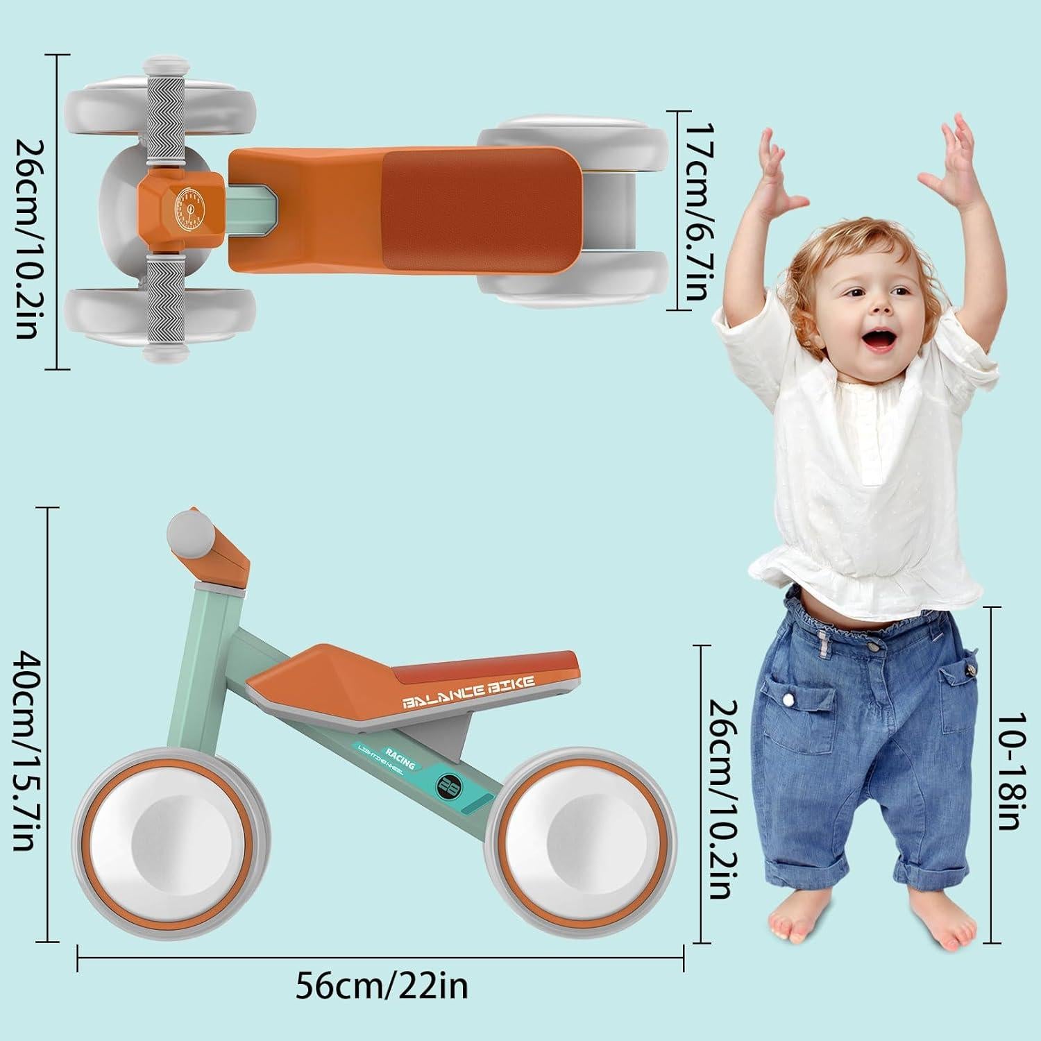 Bicicleta de Equilibrio para Bebés ESPRAY Verde 12-24 Meses