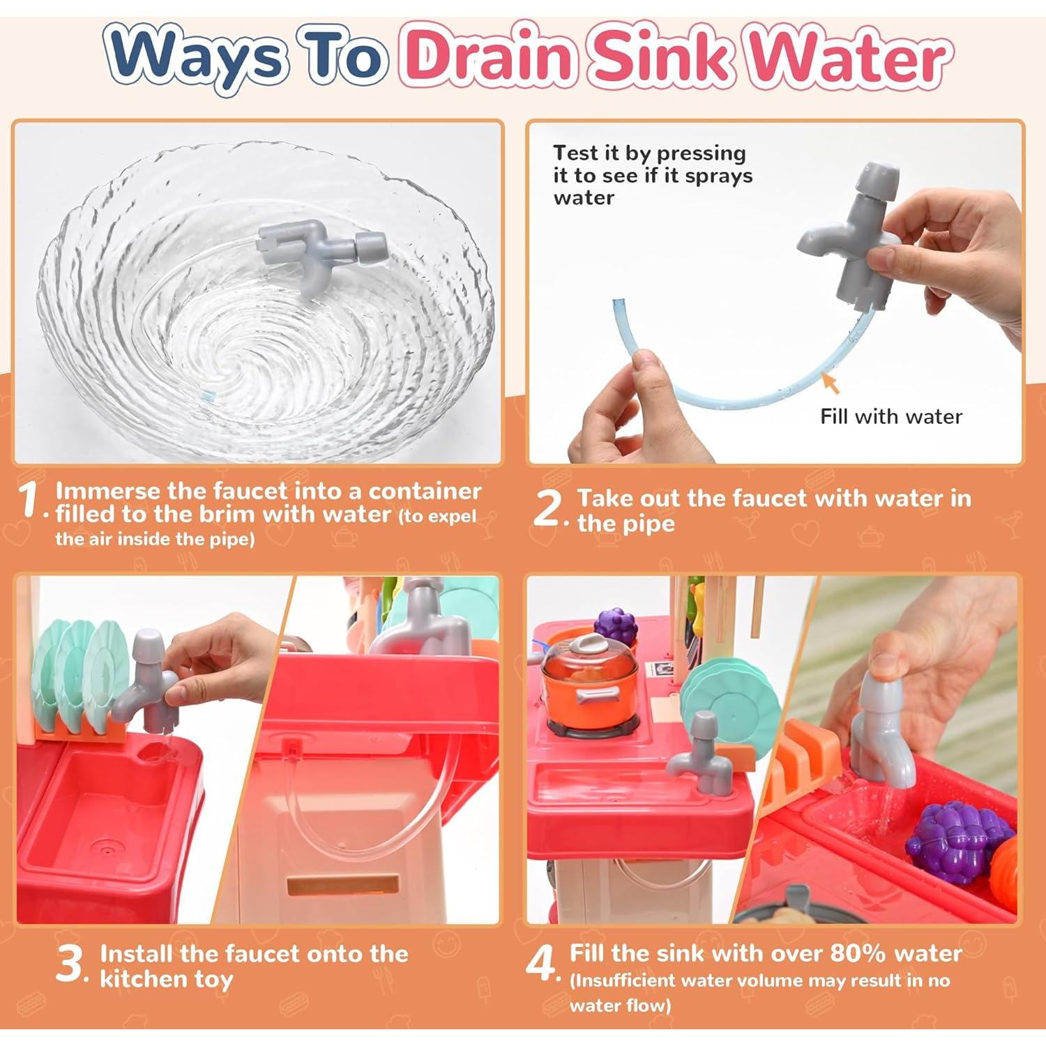 Cocina Infantil Cossy Rosa con Sonido y Luz, Juguete 50x43.9x33cm