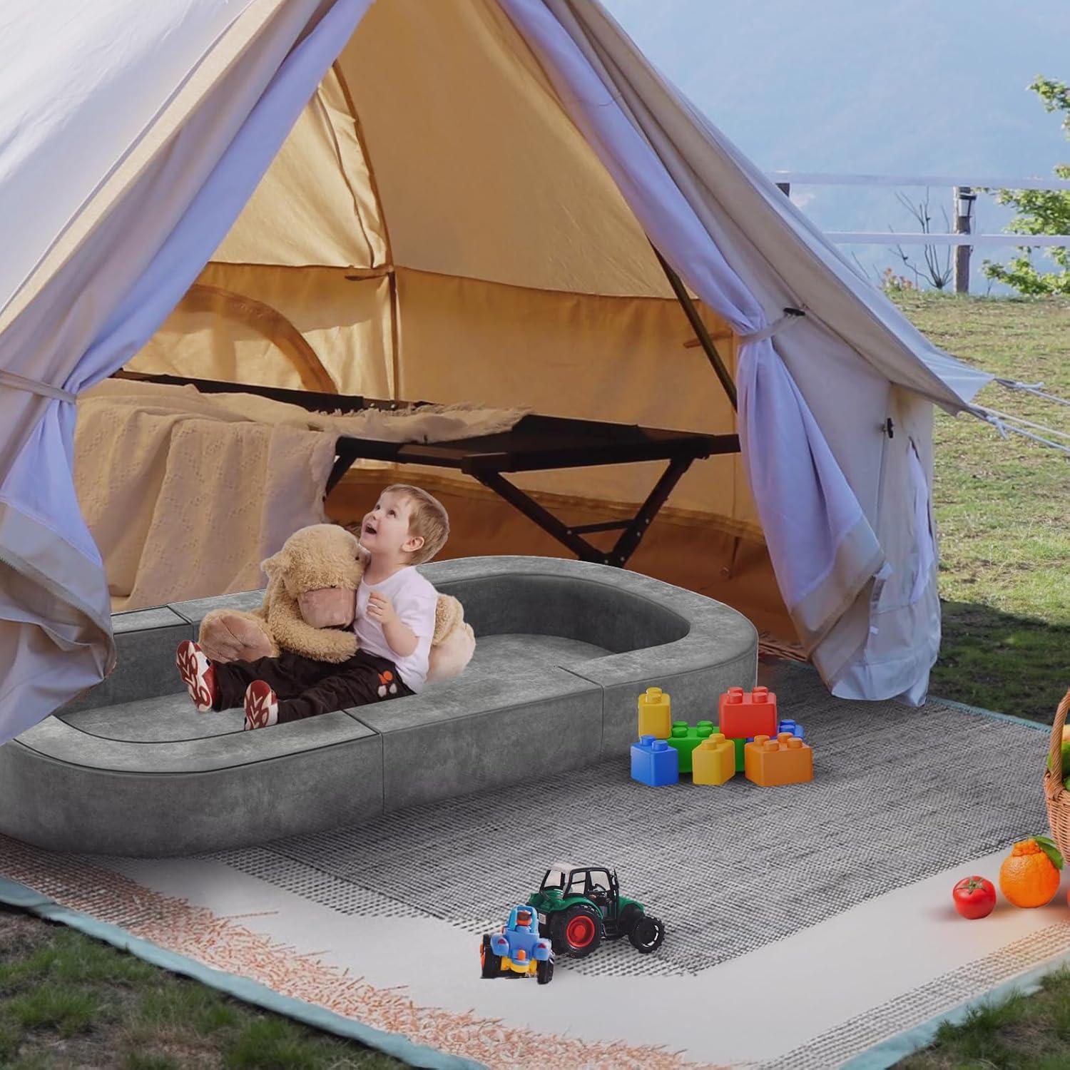 Cama y Sofá de Viaje 2-en-1 Cutebeams para Niños 0-3 Años