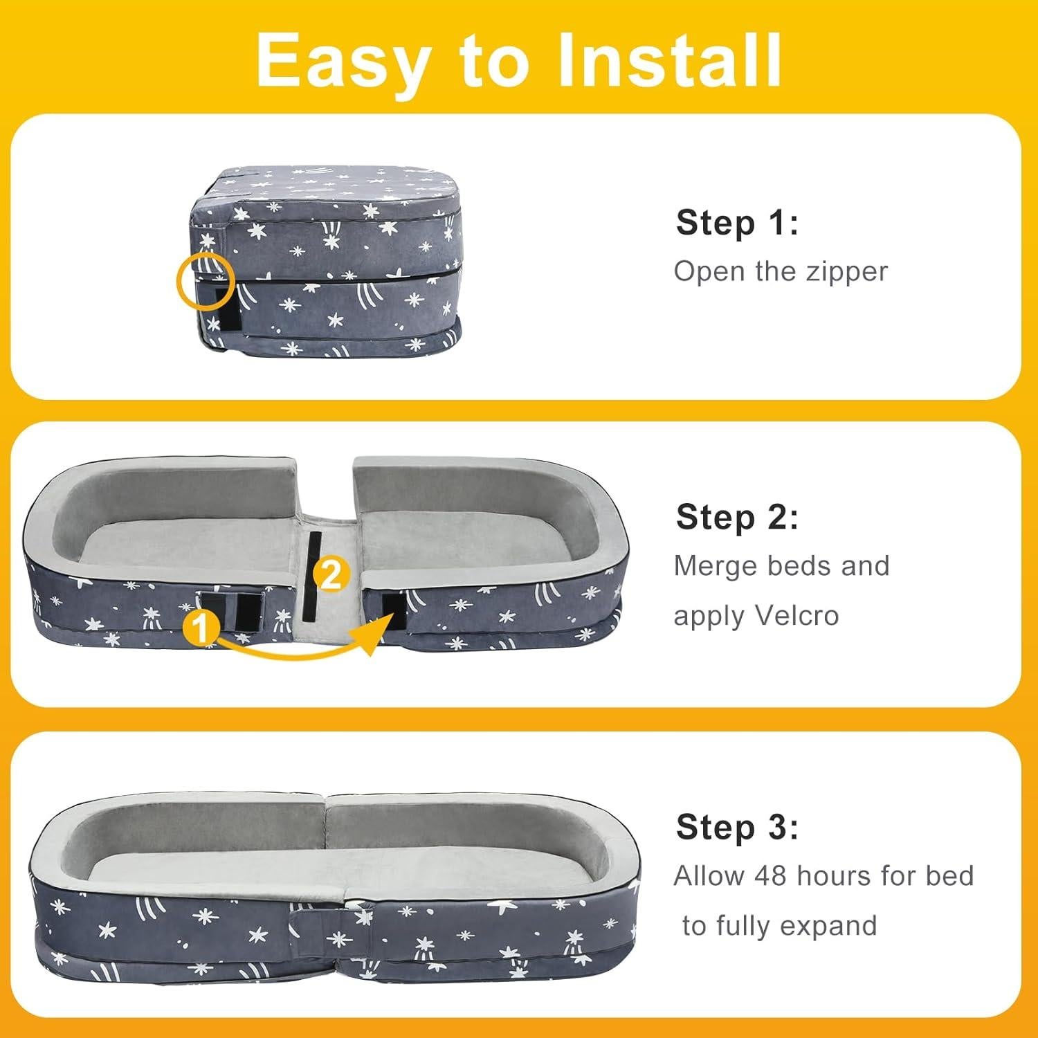 Cama de viaje portátil Lvimilio para niños 119.4x55.9cm