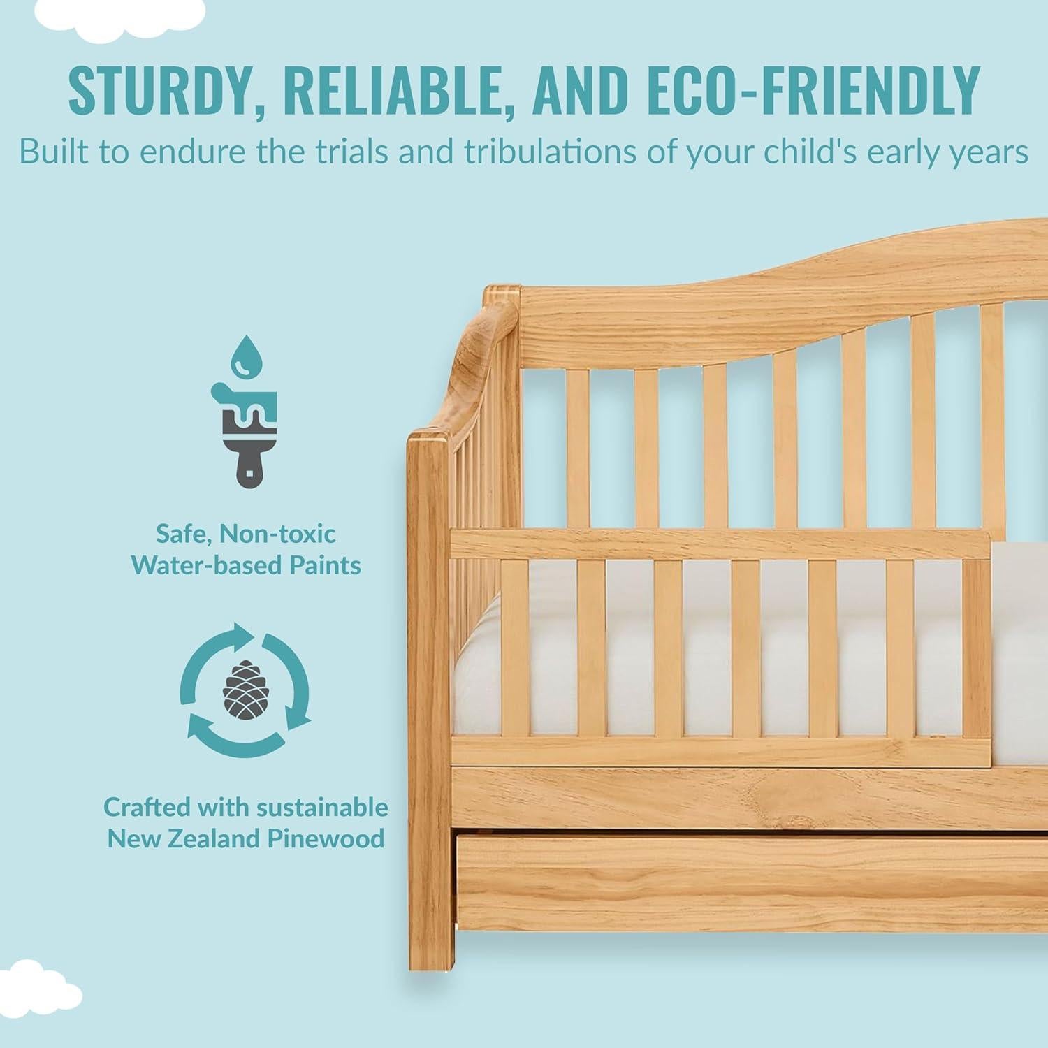 Cama de Día para Niños Dream On Me Natural 139x74x71 cm