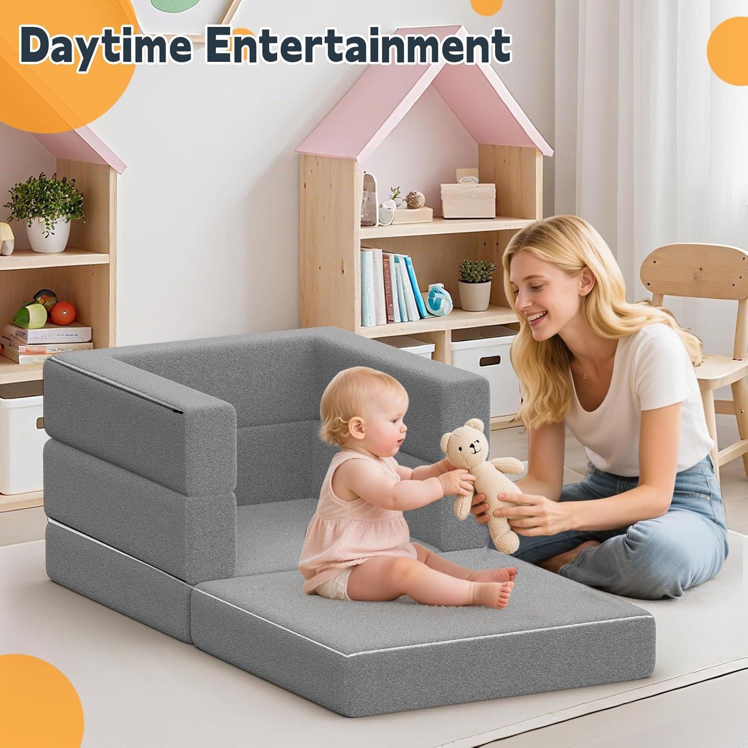 Cama de viaje portátil para niños Abdtech 3 en 1 - 114 cm