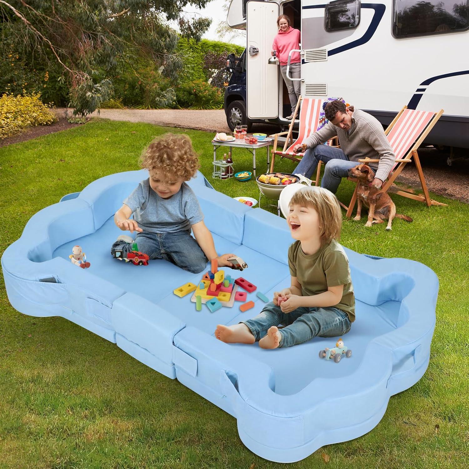 Cama Portátil Plegable para Niños Mmucco Azul 52x25x24 cm