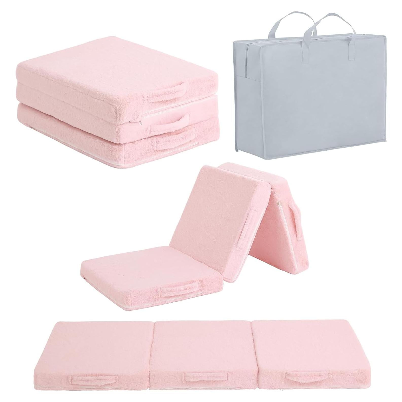 Colchón Plegable para Niños Givjoy Rosa Trifold 145x56 cm